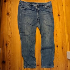 Vera Wang women's straight leg stretch jeans